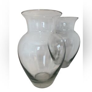 Set of 2 Large Glass Vases